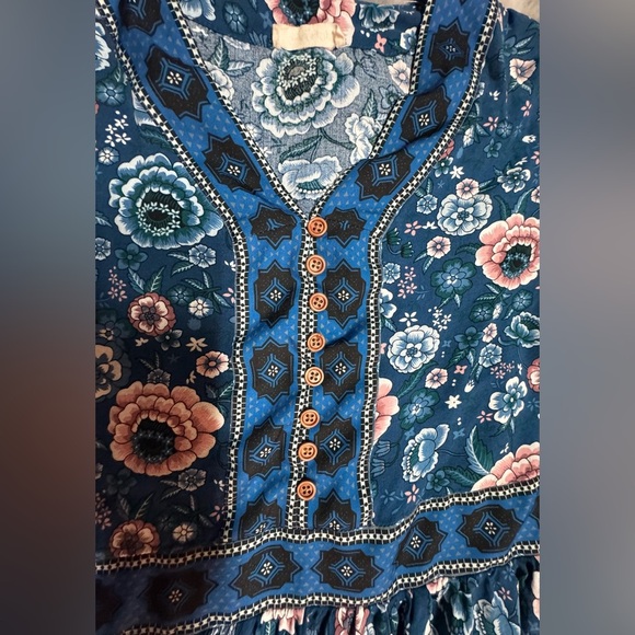 Sunday Blue and Pink Patterned Maxi Dress Size Large - Picture 13 of 15